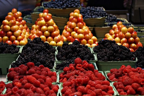 fruits, food, market