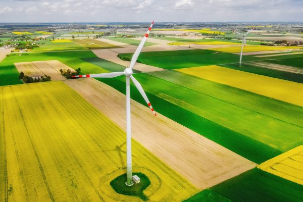 windmill, field, landscape