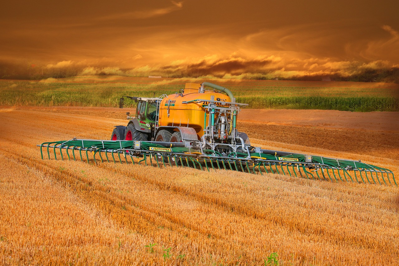 tractor, field, slurry