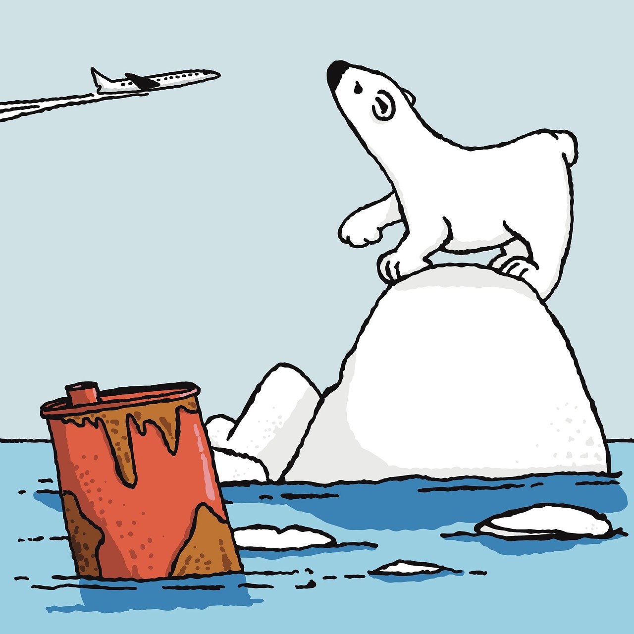 polar bear, pollution, sea, nature, animal, airplane, oil drum, flying, floating on water, environment, cartoon, earth day, pollution, pollution, pollution, pollution, pollution, animal, animal, environment