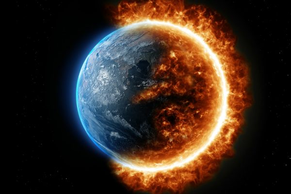 a picture of the earth in a ring of fire